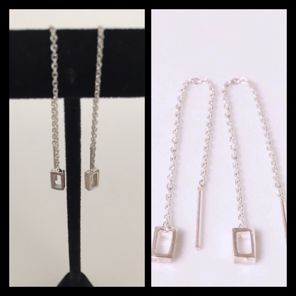Sterling Silver Dangle Threader Earrings